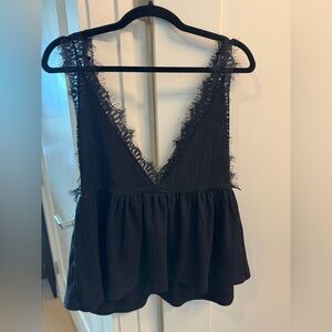 Urban outfitters lace trim sleeveless top